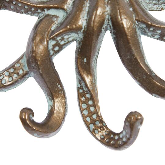 Set of 2 Bronze Metal Coastal Wall Hook, 8" x 7"